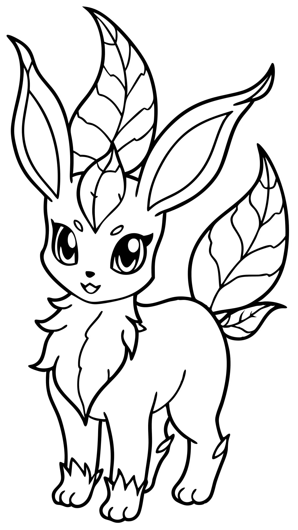 Página para colorear de Leafeon